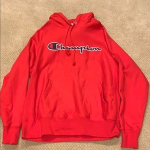 Champion Men’s Script Red Sweatshirt